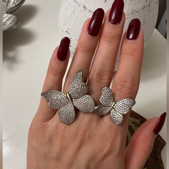 Solid 925 silver butterfly bracelet - Picture 8 of 12